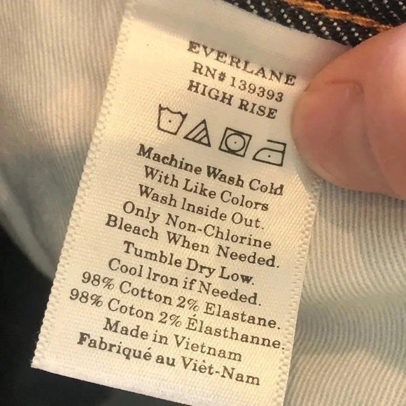 Everlane Dark Wash Denim High Rise Skinny Ankle Size 26 - Picture 10 of 11